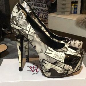 Liliana Black and White Heels